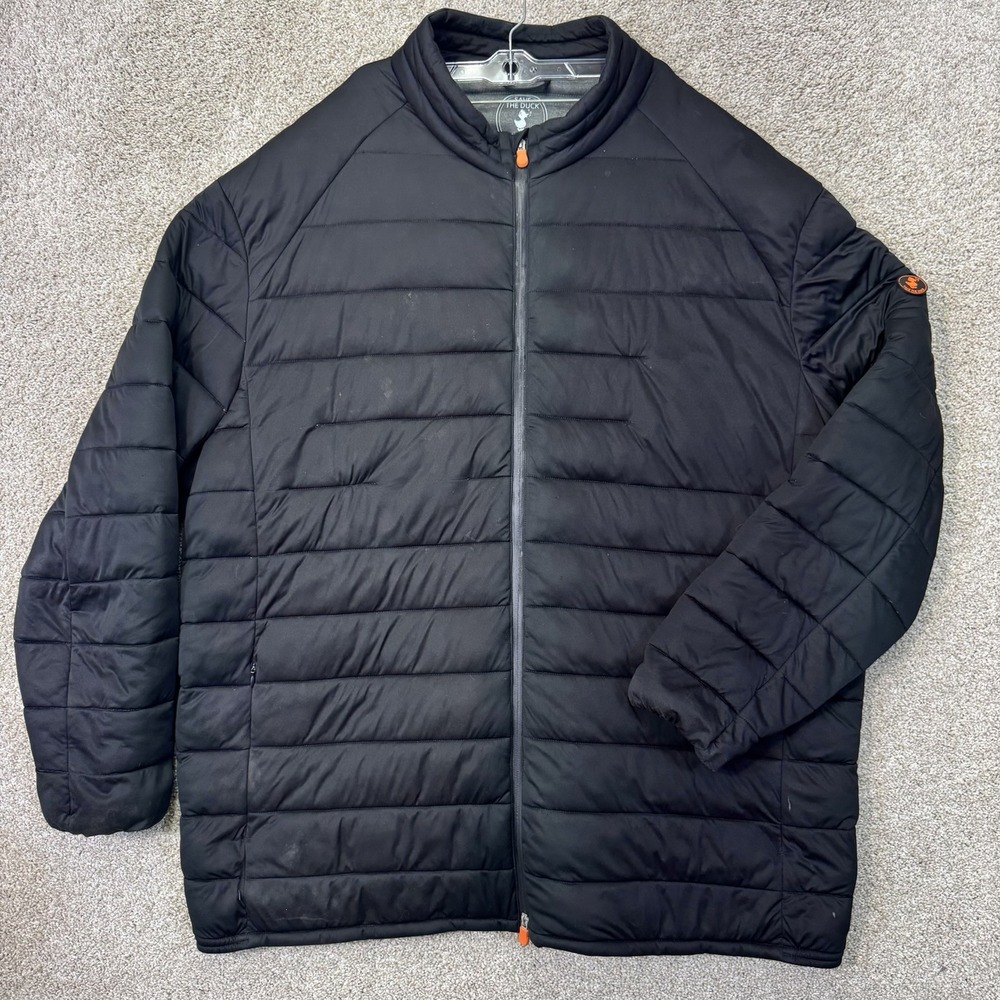 Save The Duck Jacket Mens 4XL ELAX Ultra Light Puffer Black EUC